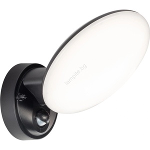 Polux Led външен стенен осветител със сензор olaf, led/10w/230v, ip44, черен (sa2368)