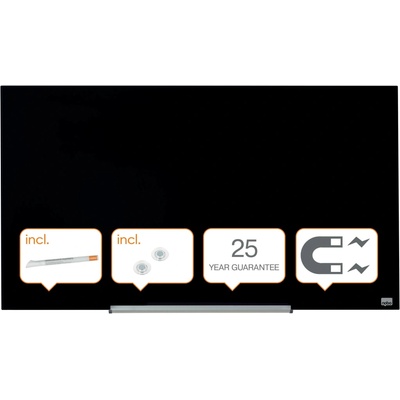 Nobo Sklenená tabuľa Diamond čierna 993x559 mm