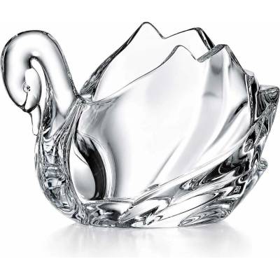 Crystal Bohemia svícínek Labuť 11 cm