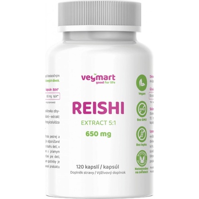 Vegmart Reishi 650 mg 120 kapsúl
