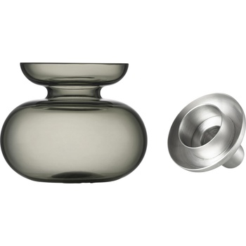 Zone Denmark Inu Ваза или свещник 10 см, опушено сиво (36670)