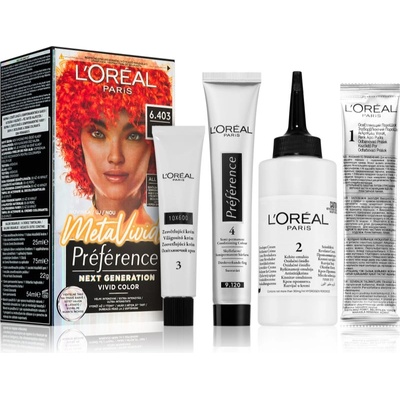 L'Oréal Préférence Meta Vivids полу-перманента боя за коса цвят 6.403 Meta Coral