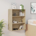 vidaXL Окачен стенен шкаф, дъб сонома, 69, 5x32, 5x90 см (812315)