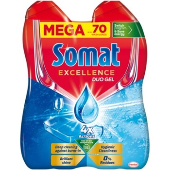 Somat Excellence Duo gél do umývačky riadu 70 dávok 2 × 630 ml