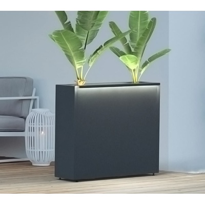 Herstera Cube Kvetináč 100x25x80 cm HG08974801 antracit