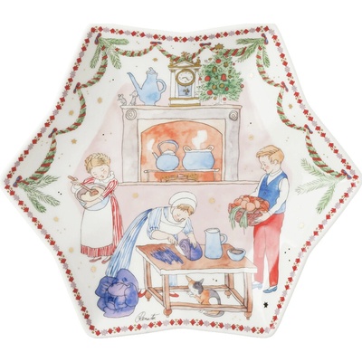 Rosenthal Vánoční talíř ve tvaru hvězdy, Vánoční radovánky, Ø 24 cm 02473-727522-25381