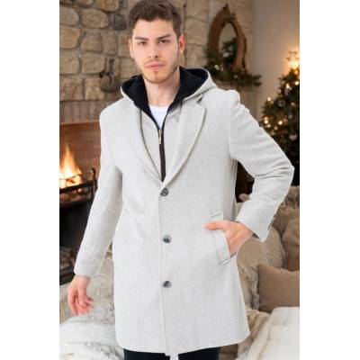 Dewberry PLT8395 BATTAL COAT-LIGHT PATTERNED BEIGE