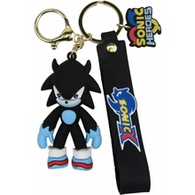 Prívesok na kľúče Ježko Sonic Shadow s pútkom a karabínou