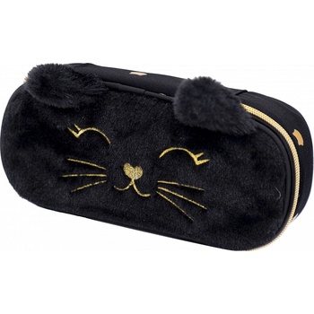 Astra Овален несесер Astra - Пухкаво черно коте, 1 цип (AS503025028)