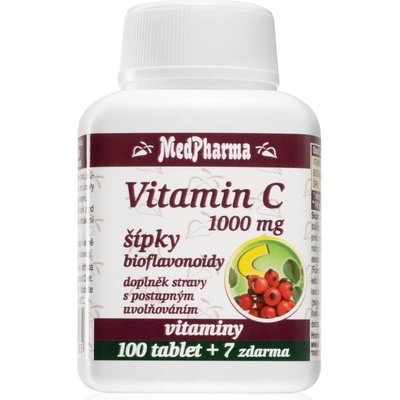 MedPharma Vitamin C 1000 mg s šípky a prodlouženým účinkem 107 tablet