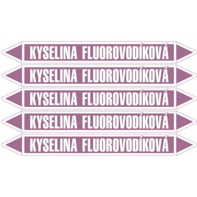 Grafiko | Kyselina fluorovodíková - dle ČSN 13 0072 - Materiál Samolepící PVC folie, Rozměr aršík 5ks šipka 400x52mm