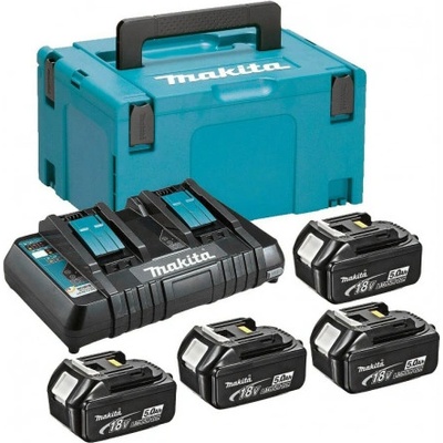 Makita Батерия за електроинструменти Li-Ion комплект 18 V, 5 Ah, 4 х BL1850B, DC18RD Makita MKP3PT184