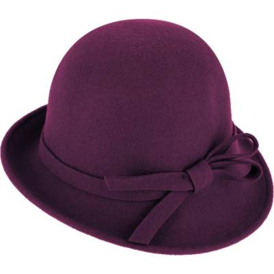Fiebig Headwear since 1903 Dámský plstěný klobouček Cloche fialový