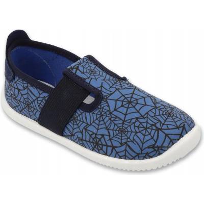 Befado detské papuče Barefoot 903Y005 nazúvacie SpiderMen Modré