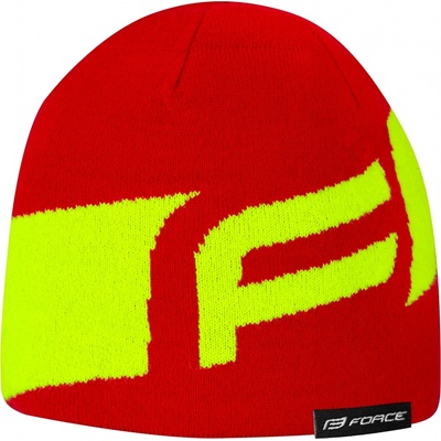 Force Dwarf čepice zimní pletená červeno fluo