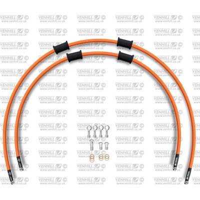 STANDARD Hadice přední brzdy sada Venhill POWERHOSEPLUS KTM-9001FS-OR (2 hadice v sadě) oranžové hadice, nerezové koncovky