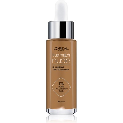 L'Oréal True Match Nude Plumping Tinted Serum серум да уеднакви цвета на кожата цвят 6-7 Tan 30ml