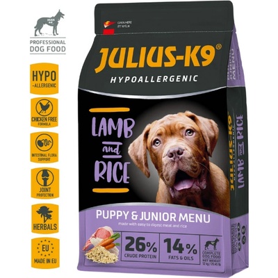 Julius K9 Puppy Hypoallergenic JAHŇA A RYŽA 3 kg