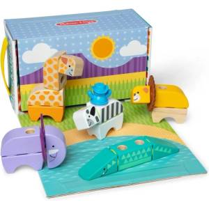Spin Master Melissa & Doug Blockables строителен комплект Safari комплект за игра (6074338)