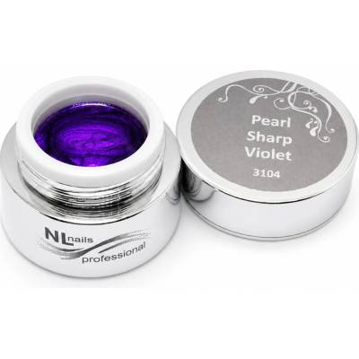NL nails professional Uv Led perleťový barevný gel Pearl sharpp violet 5ml