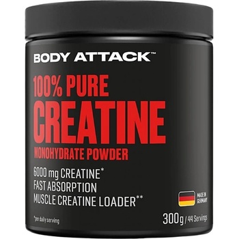 Image 1 of Body Attack Sports Nutrition 100% Pure Creatine [300 грама] Неовкусен