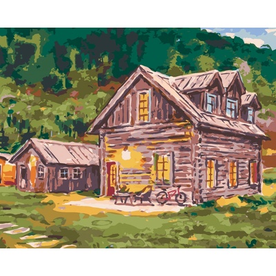 ZUTY Malování podle čísel SRUBY V LESE 40 x 50 cm