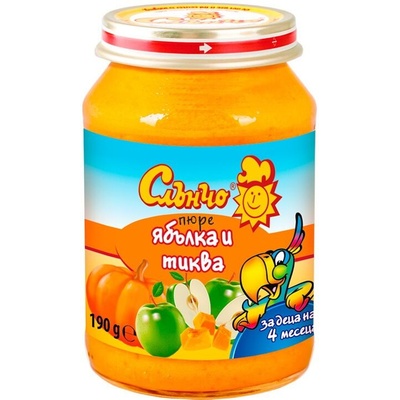 Слънчо пюре от ябълка и тиква - 190 г