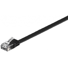 MicroConnect V-UTP6005S-FLAT UTP CAT6, 0.5m, černý