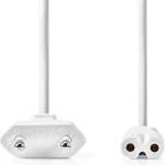 Nedis CEGL11040WT20 захранващ кабел IEC-320-C7, 2 x 0, 75 mm, дължина 2 m, бял (CEGL11040WT20)