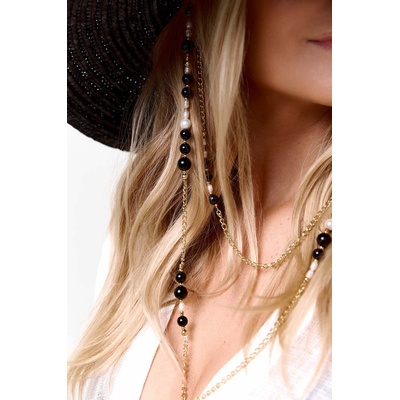LE SH KA headwear LE SH KA капела с широка периферия дамска Black Straw Veil (BLackStrawVeil)