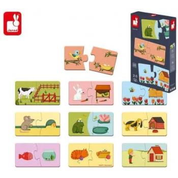 Image 1 of Janod - Комплект с 10 пъзела - Дуонимо (J02708)