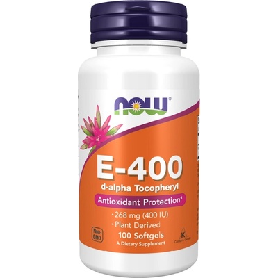 NOW NOW Vitamin E-400 Natural ( d-alpha Tocopheryl ), 100 Softgels
