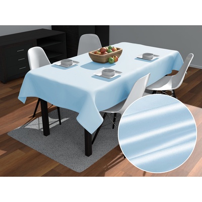 Biante Satén obdélníkový ubrus polyesterový Satén LUX-062 Světle modrý 100x140 cm