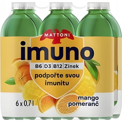 Mattoni Imuno jemne perlivá mango pomaranč 6 x 0,7 l
