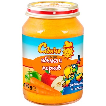 Слънчо пюре от ябълка и морков - 190 г
