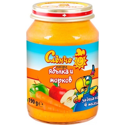 Слънчо пюре от ябълка и морков - 190 г