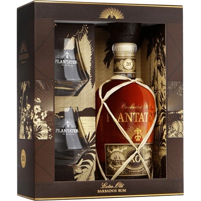 Plantation 20th Anniversary 40% 0,7 l (dárčekové balenie 2 poháre)