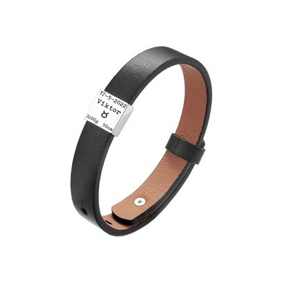 Šperky4U personalizovaný pánský kožený náramek OPA211