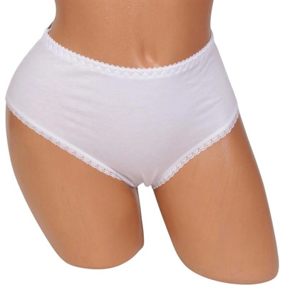 Дълбока бикина в бяло с дантела