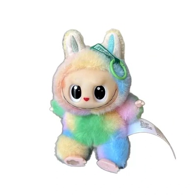 Плюшена фигурка Лабубу Rainbow 17 см. с ключодържател и висулка, колекционерска реплика