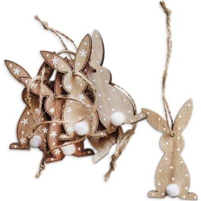 Zajíc závěs dřevo S6/7cm natural