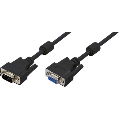 LogiLink Кабел Logilink VGA, HD15/M HD15/F, 1080p, 2x ферит, 5 м