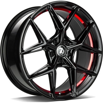 Seventy9 Scf-B 9x20 5x112 ET30 black gloss red inner lip