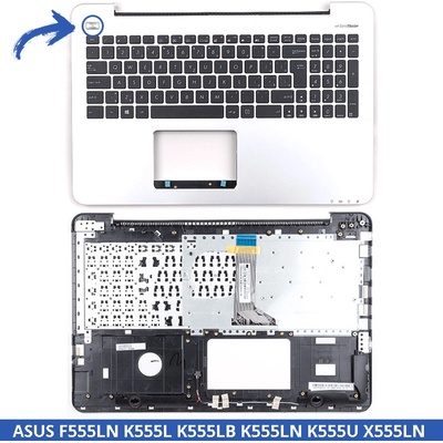 KLÁVESNICE ASUS X553M X555L X555 X553 X551 K555 - Stříbrný palmrest – Zboží Živě