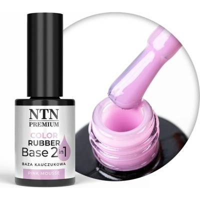 NTN Premium Kaučuková báze NTN 7g LED/UV Color Rubber Base 2v1 Pink Mousse Růžová