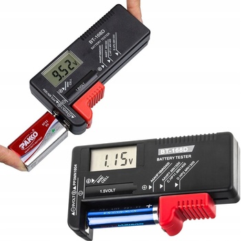 APT Tester baterií digitální BT-168D R3 R6 R20 R14 9V