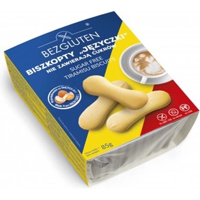 Bezgluten Piškoty jazýčky bez lepku a cukru 85 g – Zboží Dáma