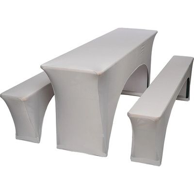 TENTino Elastický poťah STANDARD na pivný set 220x50 - 220x70 cm SVETLOŠEDÁ / SILVER