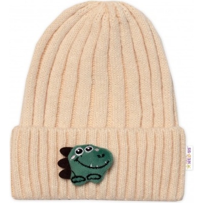 Detská zimná čiapka Dino Baby Nellys ecru