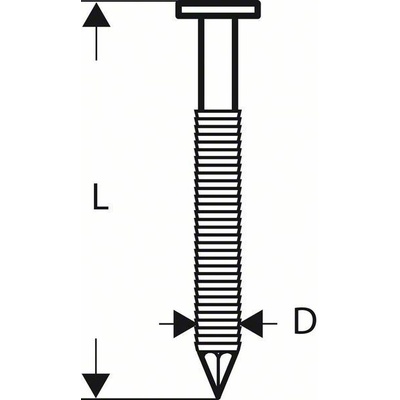 BOSCH Klinec - páskovaný, s okrúhlou hlavickou SN21RK 90RG 3,1 mm, 90 mm, pozinkované, ryhované